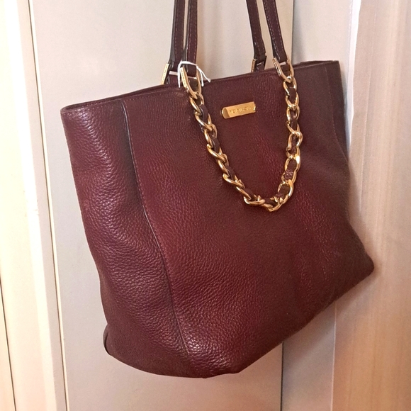 🎆SALE Michael Kors Burgundy/Merlot Pebble Leather Shoulder/Sat… - Picture 4 of 15